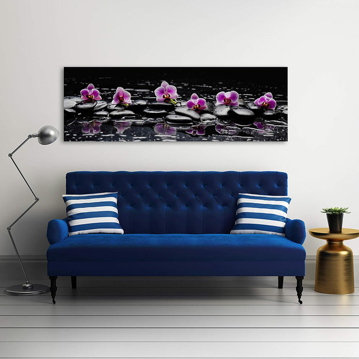 Feeby Bilder Blumen Orchideen 100x40 cm Wohnzimmer Schlafzimmer Büro Flur Küche Wandbilder Modern Bi