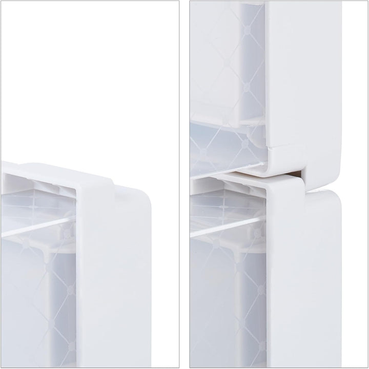 Relaxdays Schuhboxen 6er Set, für Stiefel, Stiefelbox, stapelbar, bis Gr. 44,5, Lüftungsschlitze, fa