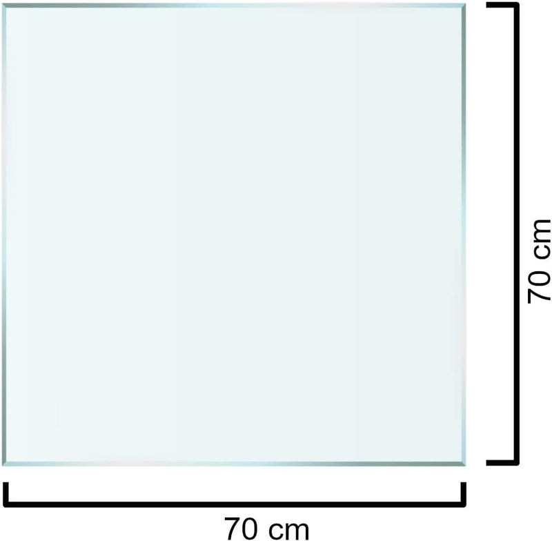 Euro Tische Glasplatte für Kaminofen - Glasscheibe mit 6mm ESG Sicherheitsglas - perfekt geeignet al