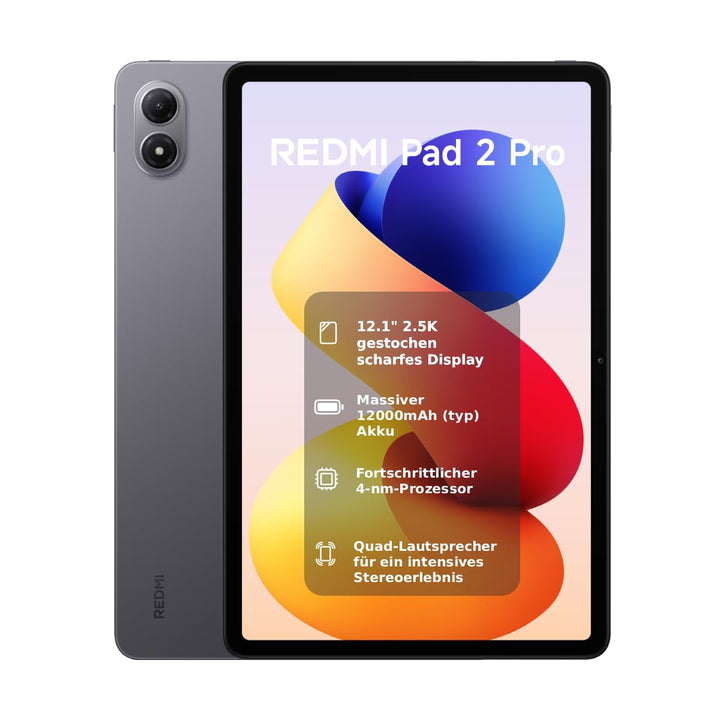 XIAOMI REDMI Pad 2 Pro, 6+128GB, 12,1" 2,5K 120Hz Display, Riesiger 12.000mAh (typ) Akku, 4nm Prozes