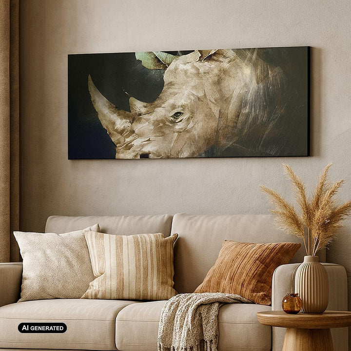 Wandbilder Dekoration Wohnzimmer Tier Abstraktion Panorama Bilder auf Leinwand 120x50cm Leinwandbild
