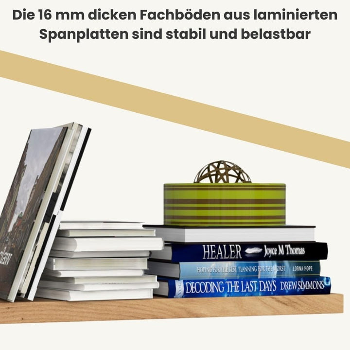 AKORD Wandregal PS-3 60 cm | Bücherregal Spielzeug Blumen Dekorationen | für Wohnzimmer Schlafzimmer