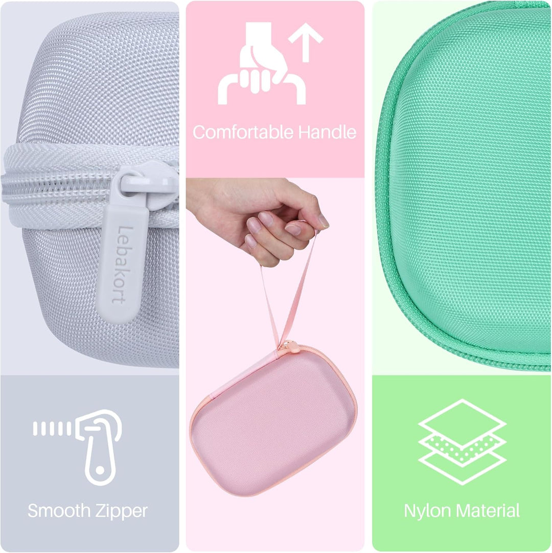 Lebakort Hart Tasche Hülle Etui für Liene 2 x 3 Tragbarer Smartphone Fotodrucker (Rosa), Rosa