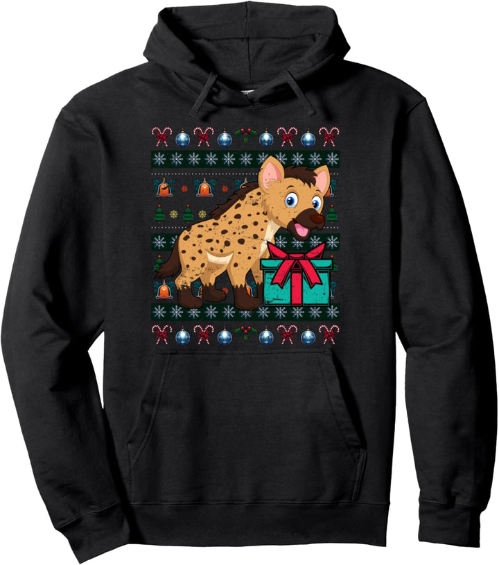 Afrika Tier Weihnachten Geschenk Ugly Christmas Hyäne Pullover Hoodie