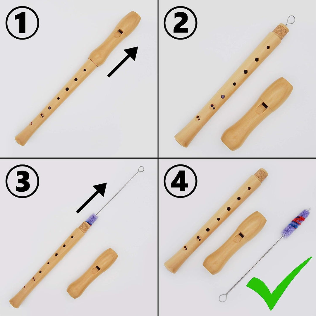 Starter-Bundle: Tuyama Spranblockflöte TFS- 16B aus Holz + Blockflötenbox Band 1 - Acanthus Verlag A