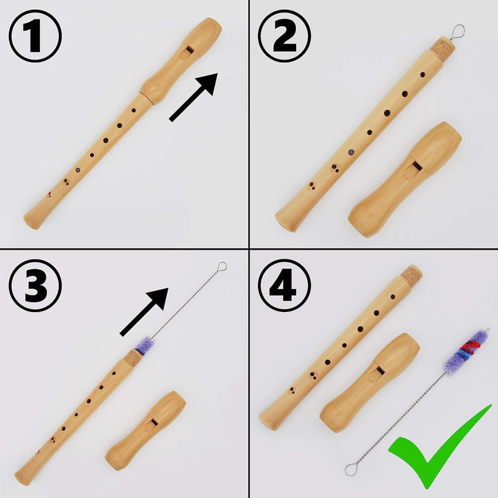 Starter-Bundle: Tuyama Spranblockflöte TFS- 16B aus Holz + Blockflötenbox Band 1 - Acanthus Verlag A