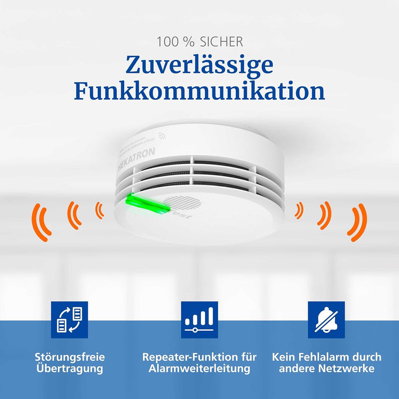 Funkmodul Basis X für Hekatron Genius Plus X Rauchwarnmelder – Anschluss von bis zu 20 Rauchwarnmeld