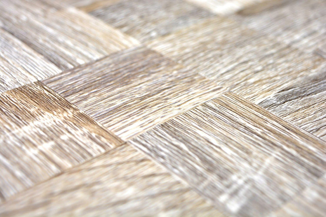 Mosaik Fliesen Mosaikfliesen Metallmosaik Kachel beige Holzoptik matt Küchenfliese WC Fliesenspiegel