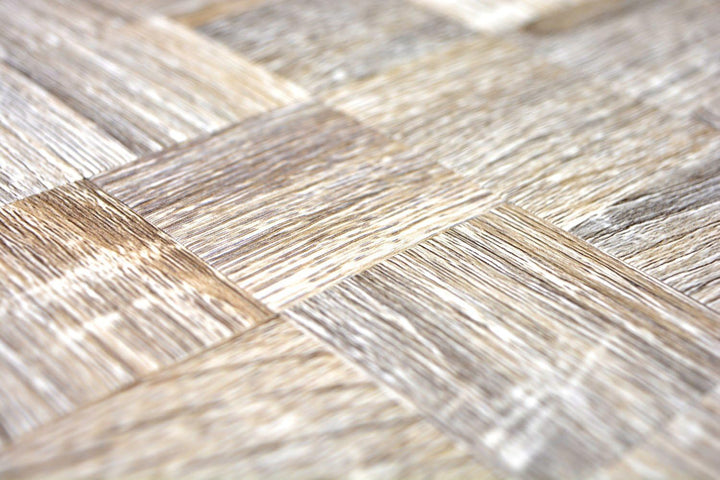 Mosaik Fliesen Mosaikfliesen Metallmosaik Kachel beige Holzoptik matt Küchenfliese WC Fliesenspiegel