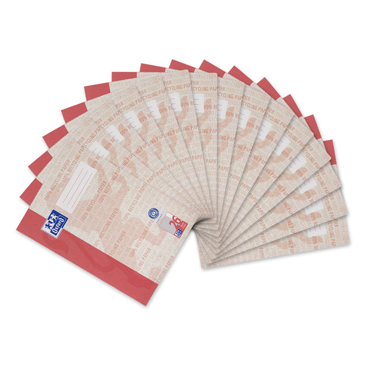 Oxford Schulheft A4 Recycling, 16 Blatt, Lineatur 26, kariert, 15 Stück A4 Lineatur 26, A4 Lineatur