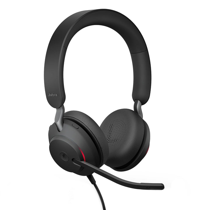 Jabra Evolve2 40 SE - Kabelgebundenes Stereo-Headset mit Geräuschunterdrückung und 3-Mikrofon-Techno