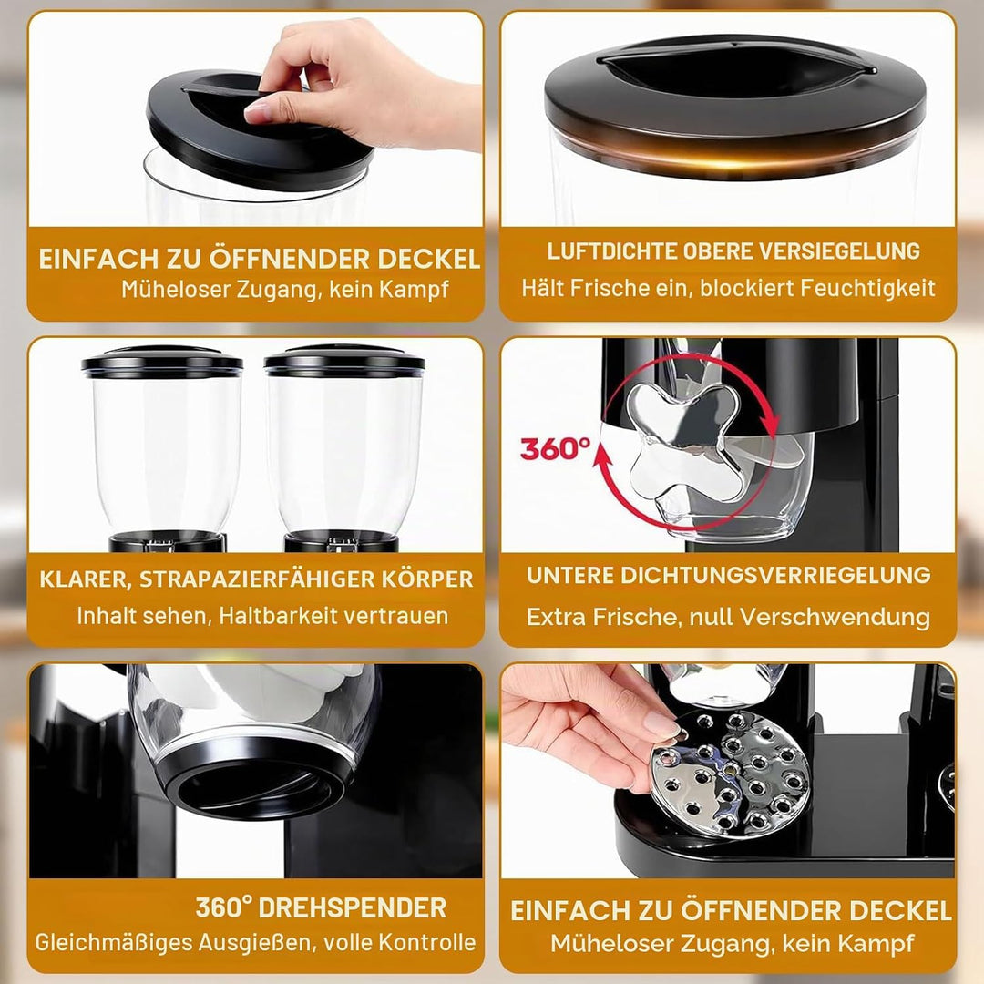 Cereal Dispenser 2L, Luftdichter Müslispender für die Organisation des Küchenvorratsraums, Müslispen
