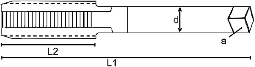 R1/2-14 BSPT HSS Gewindebohrer 1-Gang Fertigschneider (Rechtsgewinde)