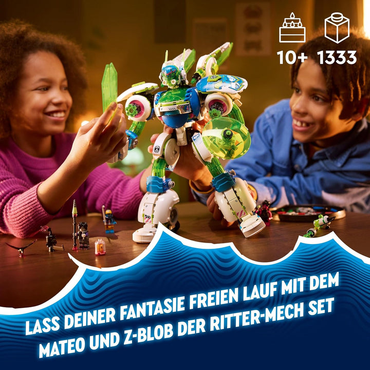 LEGO DREAMZzz 3in1 Mateo and Z-Blob The Knight Battle Mech Set, Space Shuttle Toy Rebuilds into 3 Di