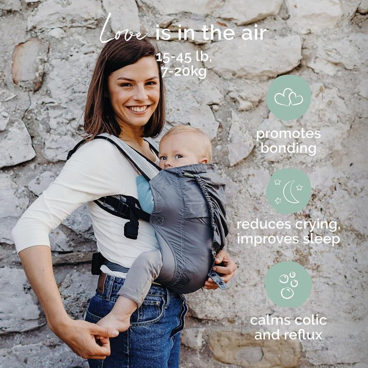 Boba Air Federleichte Babytrage und Kindertrage - Baby Trage ab 3 Monaten (7-20kg) - Kindertrageruck