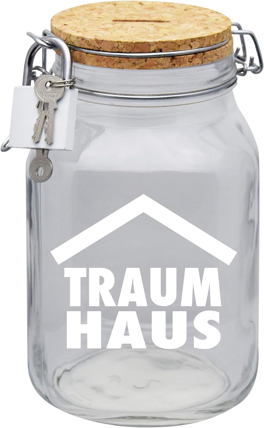 Spardose Traumhaus Geld Geschenk Idee Transparent XL