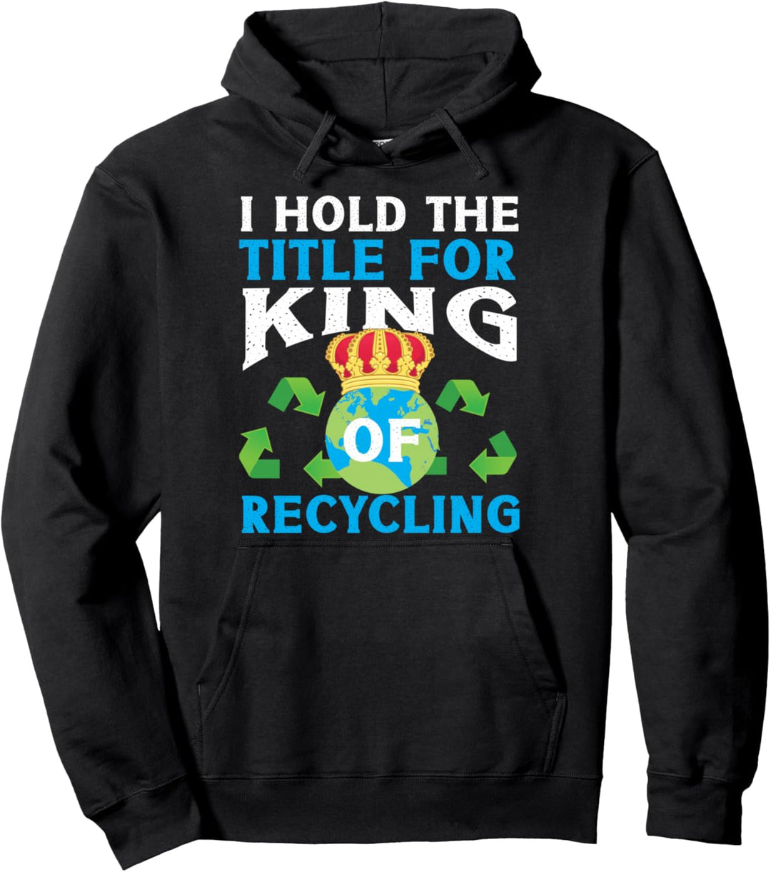 King Of Recycling Design für Herren Pullover Hoodie