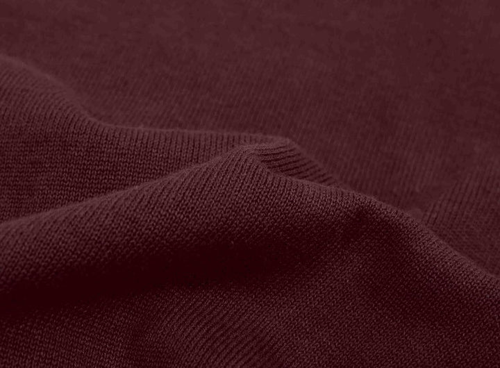 Krumba Herren Baumwolle Übergross V-Ausschnitt Klassik Pullover XXL Burgundy, XXL Burgundy