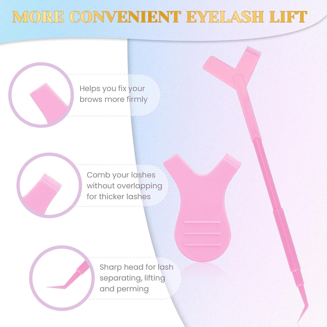 Libeauty Lash Lifting Set – Wimpernlifting Set, Augenbrauen Lift mit Glue Balm und wiederverwendbare
