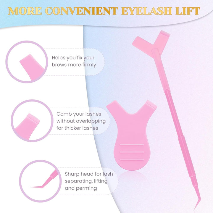 Libeauty Lash Lifting Set – Wimpernlifting Set, Augenbrauen Lift mit Glue Balm und wiederverwendbare
