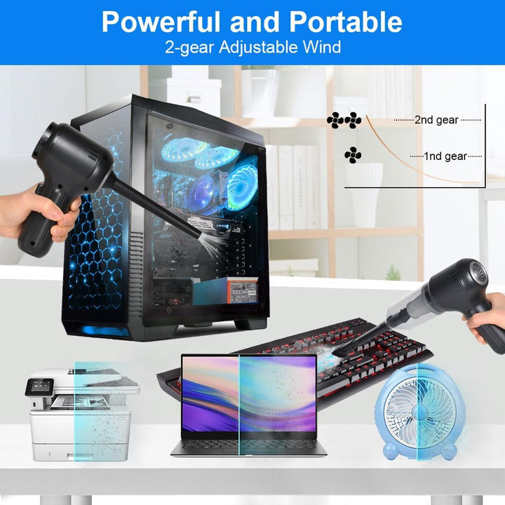 URAQT Handstaubsauger Auto Handheld Kabelloser,3 in 1 Handstaubsauger Akku Hand Stark 150000rpm Mini