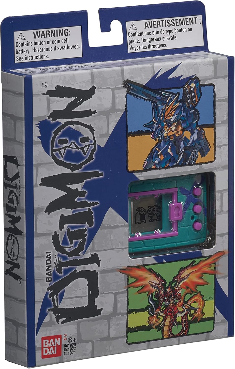 BANDAI Tamagotchi 41924NP DigimonX Virtual Monster Pet (Grün & Blau), Grün und Blau, Grün & Bla