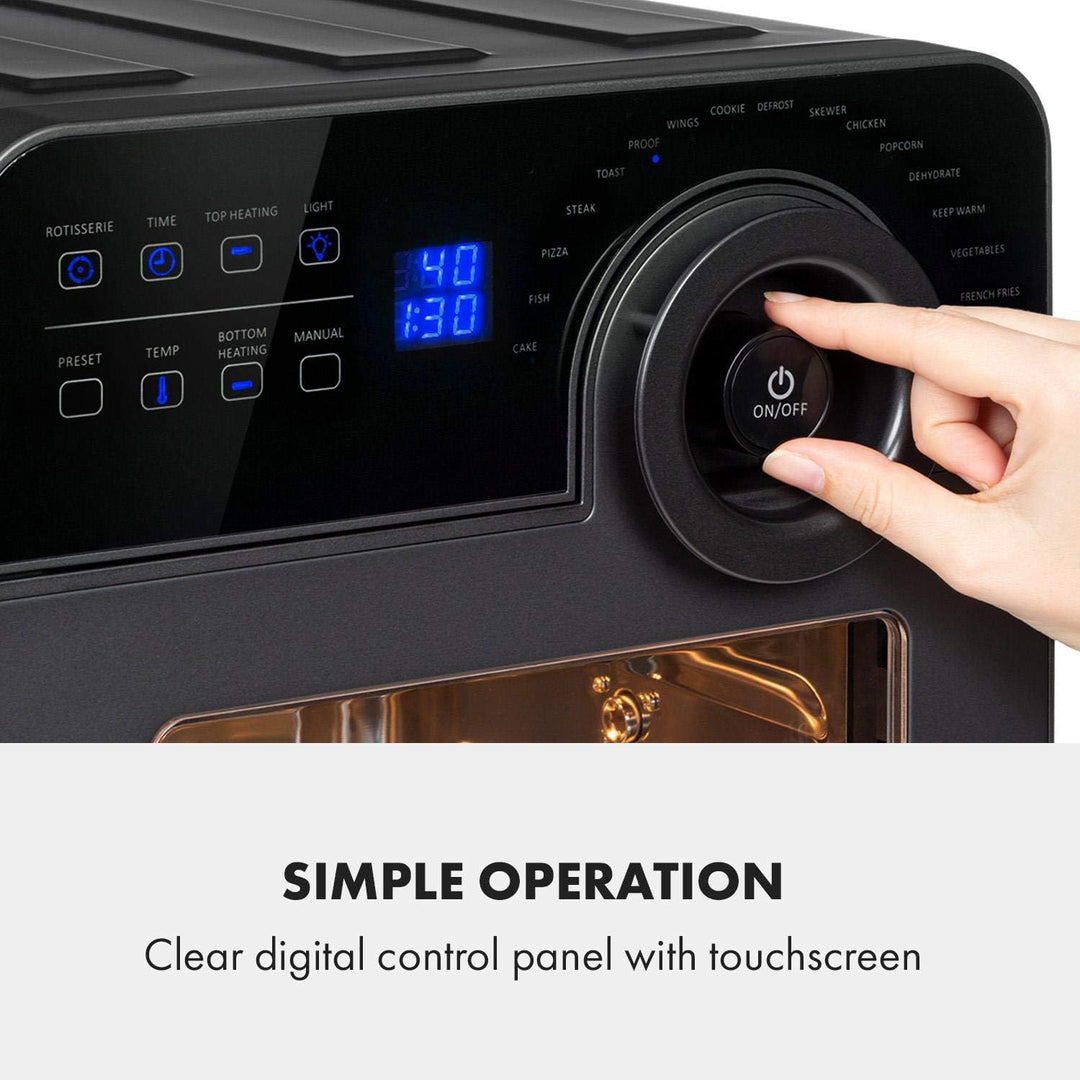 Klarstein AeroVital Cube Chef Heissluftfritteuse - 1700 W Heissluftfriteuse, Airfryer mit Touchscree