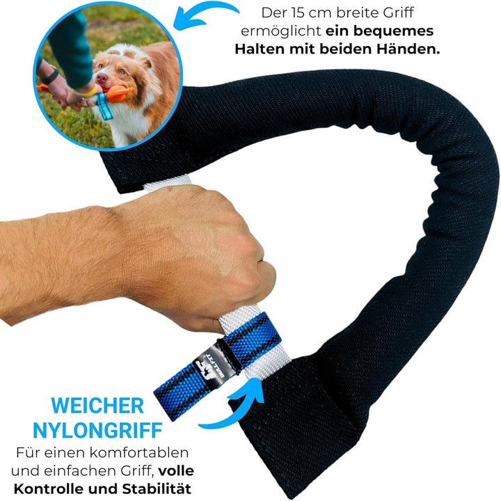 Bull Fit Hufeisen Beisswurst für Hunde 30 cm, Sehr Robustes Hundespielzeug zum Training, Tauziehen u