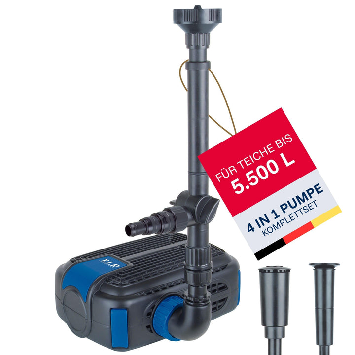 T.I.P. Multifunktions-Teichpumpe Wasserspiel Filter Bachlauf Springbrunnen WPF 2500 S (bis 2.500l/h