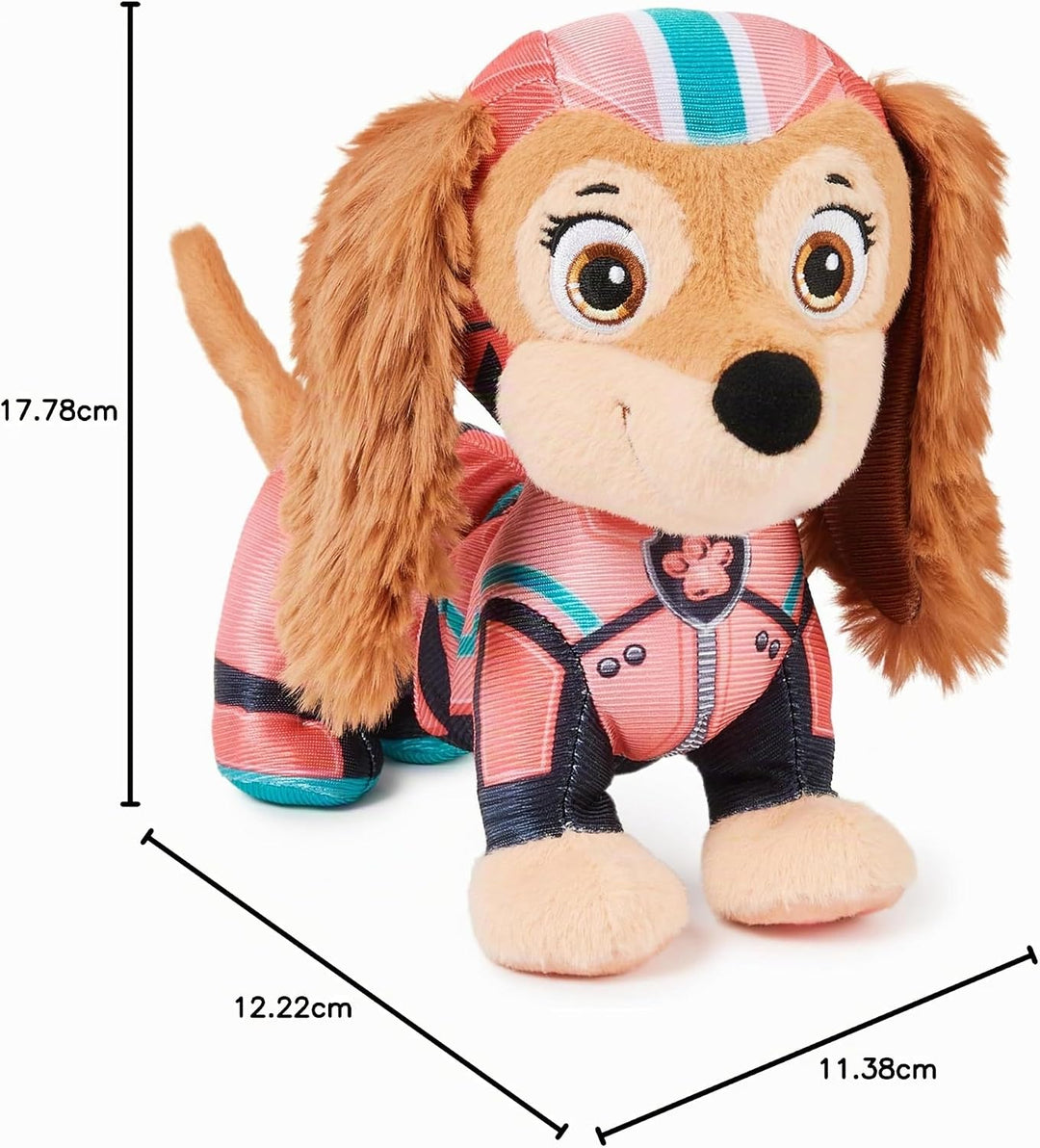 PAW PATROL: Der Mighty Kinofilm, Liberty Plüschfigur mit Stretch-Funktion und 3 Junior Patroller Min