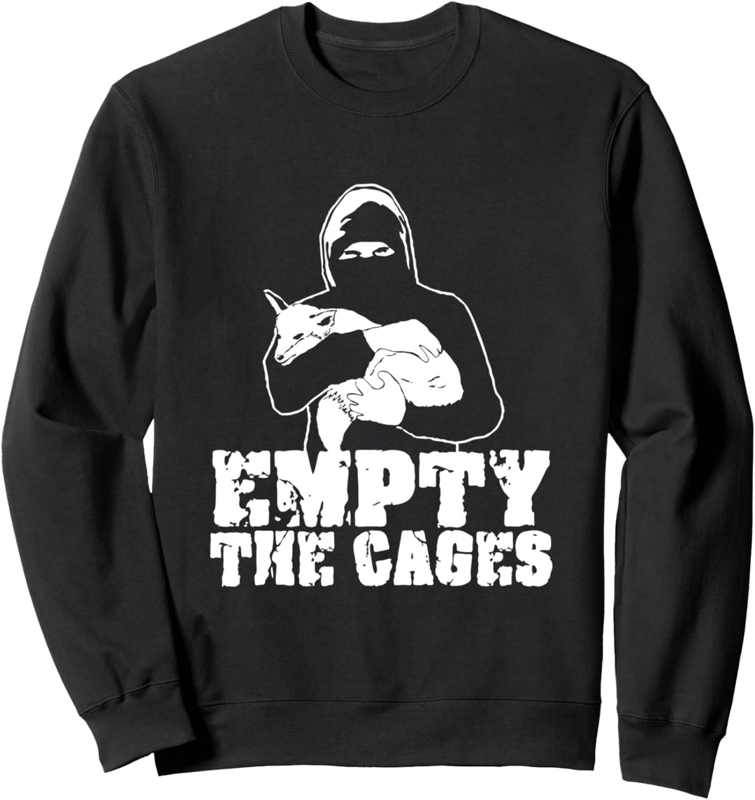 Leere The Cages T-Shirt ALF Animal Liberation Front Vegan Sweatshirt