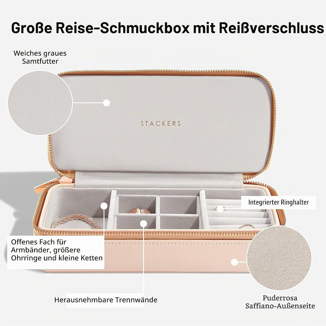 Stackers Blush Gross & Petite Reise Schmuckschatulle, Blush