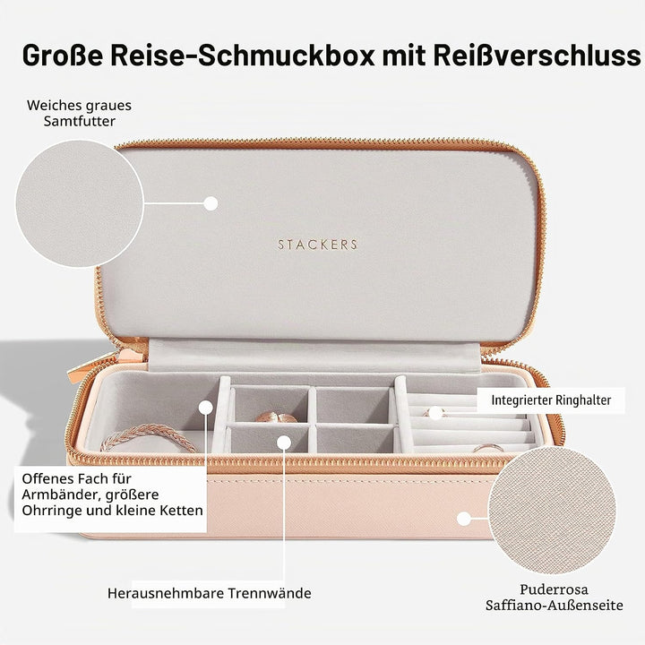 Stackers Blush Gross & Petite Reise Schmuckschatulle, Blush