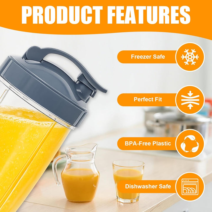 Poweka Ersatzteile Kompatibel mit Nutribullet 600 W/900 W Mixer, 2 Gläser à 32 oz mit Klappdeckel Ko
