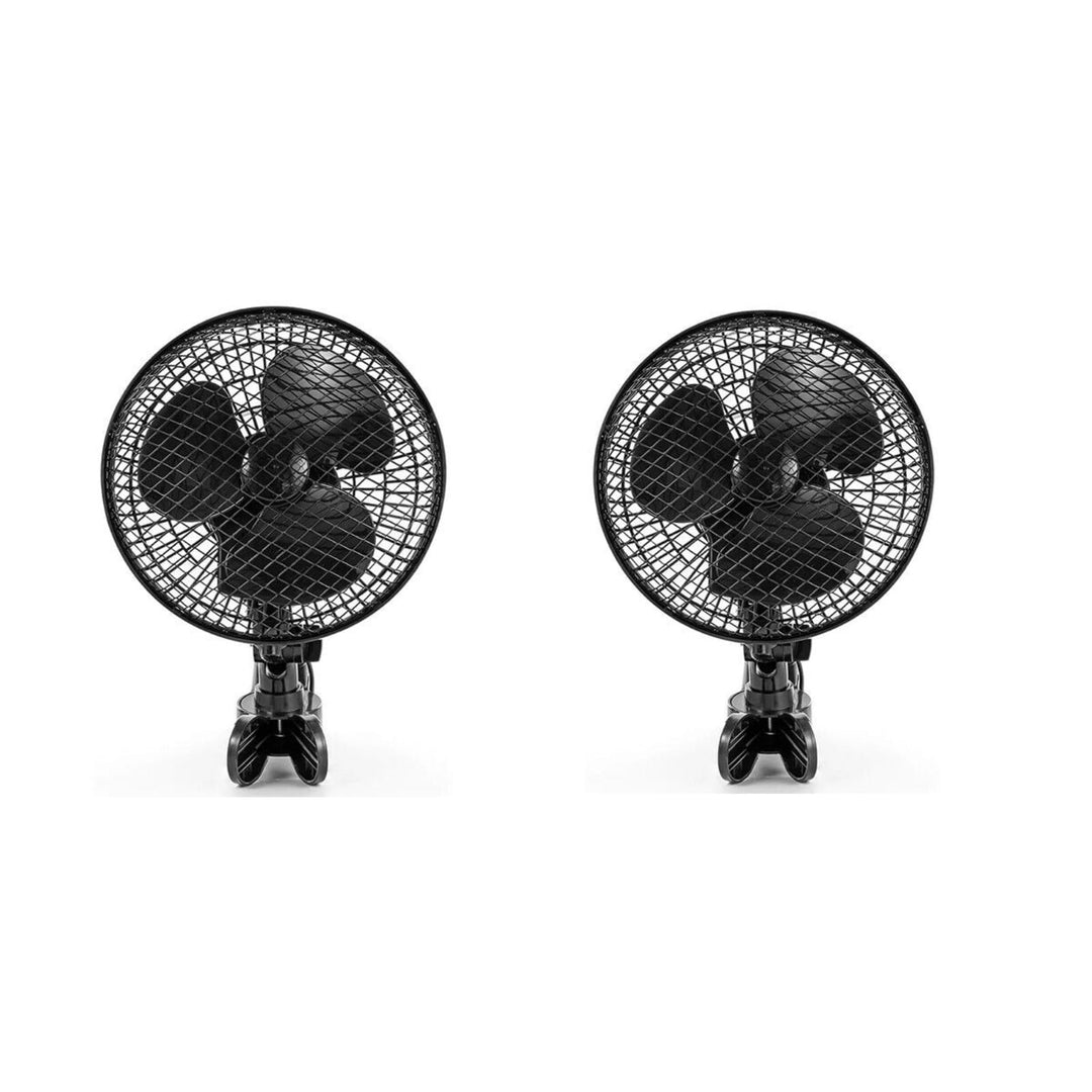 Grow Ventilator Oszillierend, 20 W Clip Ventilator Klemmbar, Ideal für Grow Zelt (2 Stück), 2 Stück