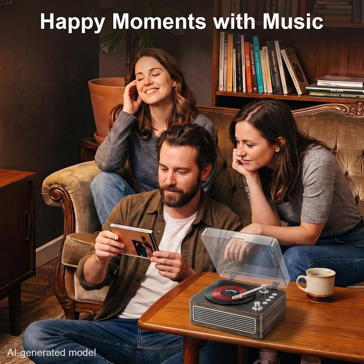 Gueray Tragbarer Bluetooth CD-Player mit Lautsprechern 3600mAh Wiederaufladbarer Vintage CD Spieler