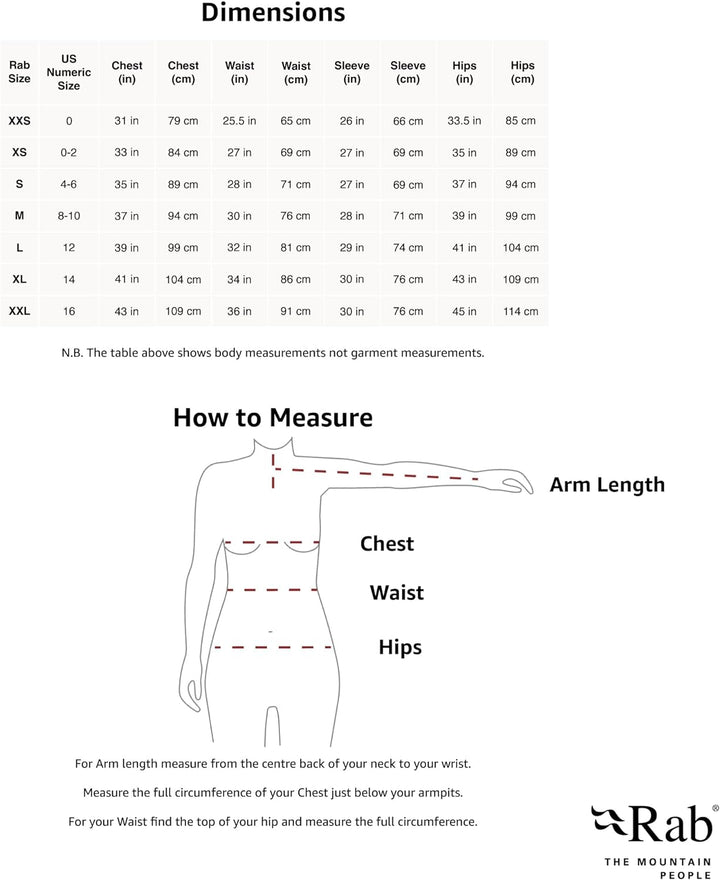 Rab Valiance Jacket Women 12 UK Damen black BL, 12 UK Damen black BL