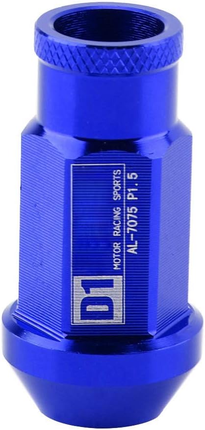 KIMISS Aluminium Autoreifenschraube, 20Pcs Radmuttern sichern Racing Radmutter M12X1.5(Blau)
