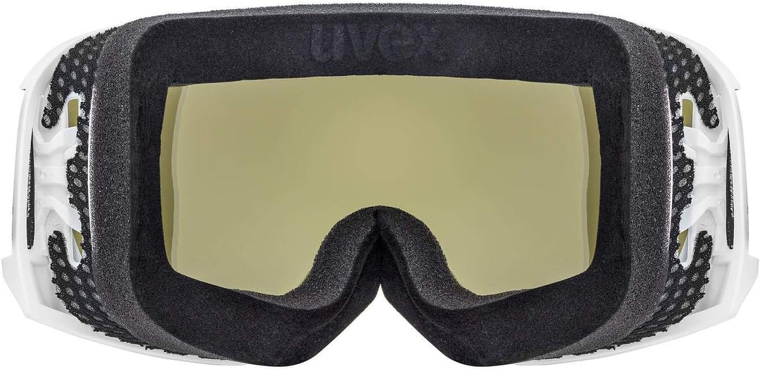 Uvex Unisex Contest Cv Skibrille (1er Pack) Einheitsgrösse white mat/silver-green, Einheitsgrösse wh