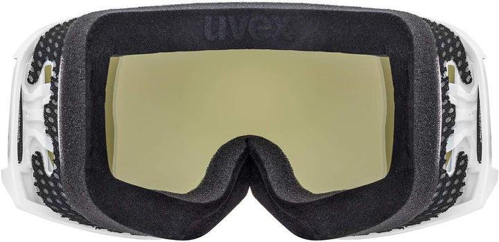 Uvex Unisex Contest Cv Skibrille (1er Pack) Einheitsgrösse white mat/silver-green, Einheitsgrösse wh