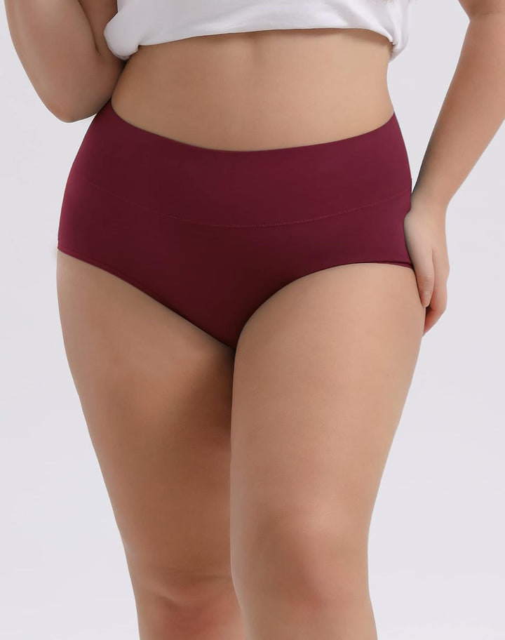 INNERSY Unterhosen Grosse Grössen Damen Taillenslip Baumwolle High Waist Slip (44-62) 4er Pack 44-46