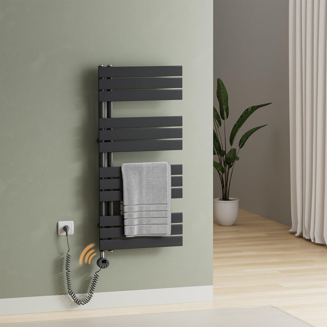 S'AFIELINA Smart WiFi Badheizkörper elektrisch 1041×500mm – Elektrischer Handtuchheizkörper mit Ther