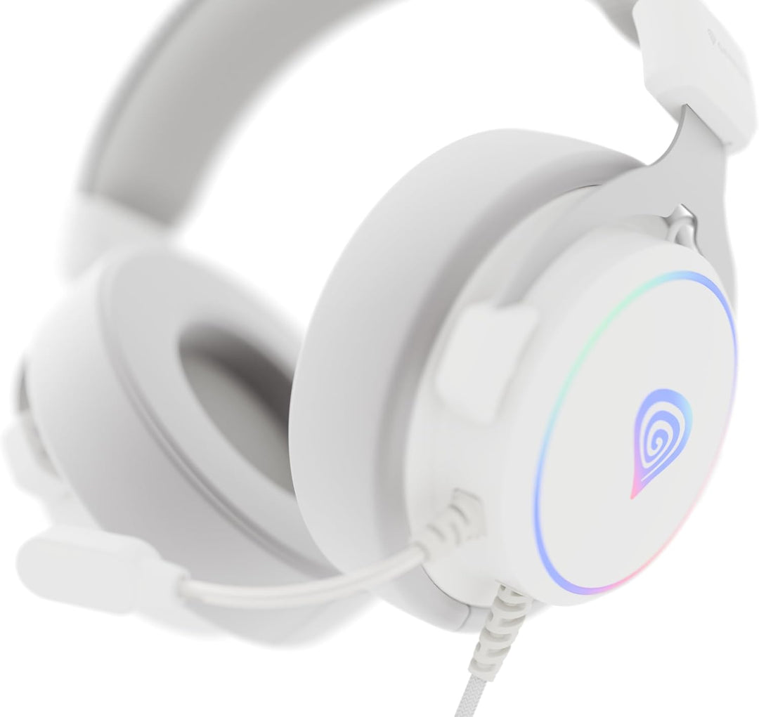 Genesis Neon 764 RGB Gaming Headset USB mit Virtual 7.1 Surround Sound, 50mm Treiber, ENC Mikrofon,