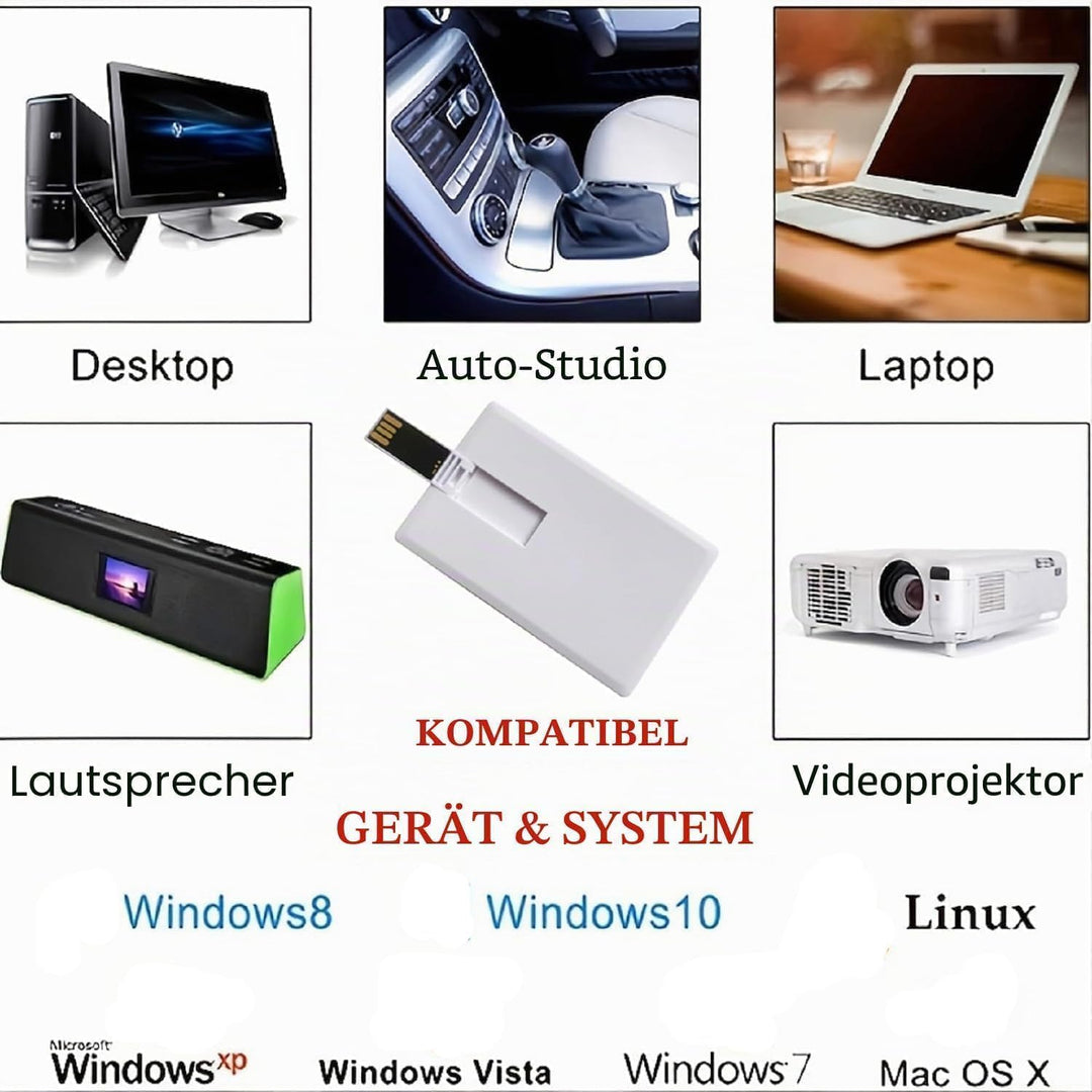 USB Stück Speicherstick 10 Stück, Kreditkarten-Design weiss 2 GB 2 GB weiss, 2 GB weiss