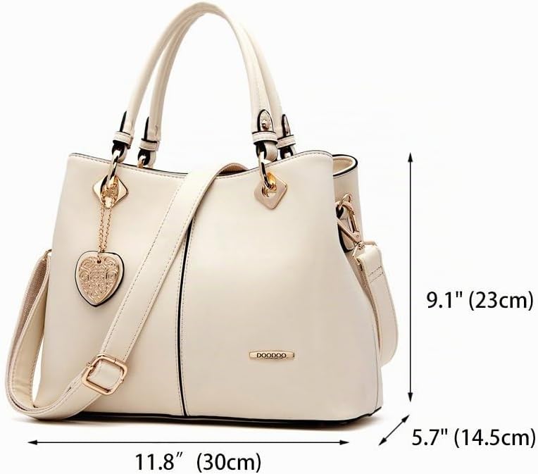 DEERWORD Damen Taschen Handtasche Frauen Elegant Tasche Henkeltasche Vintage PU-Leder 3001 1-teilig