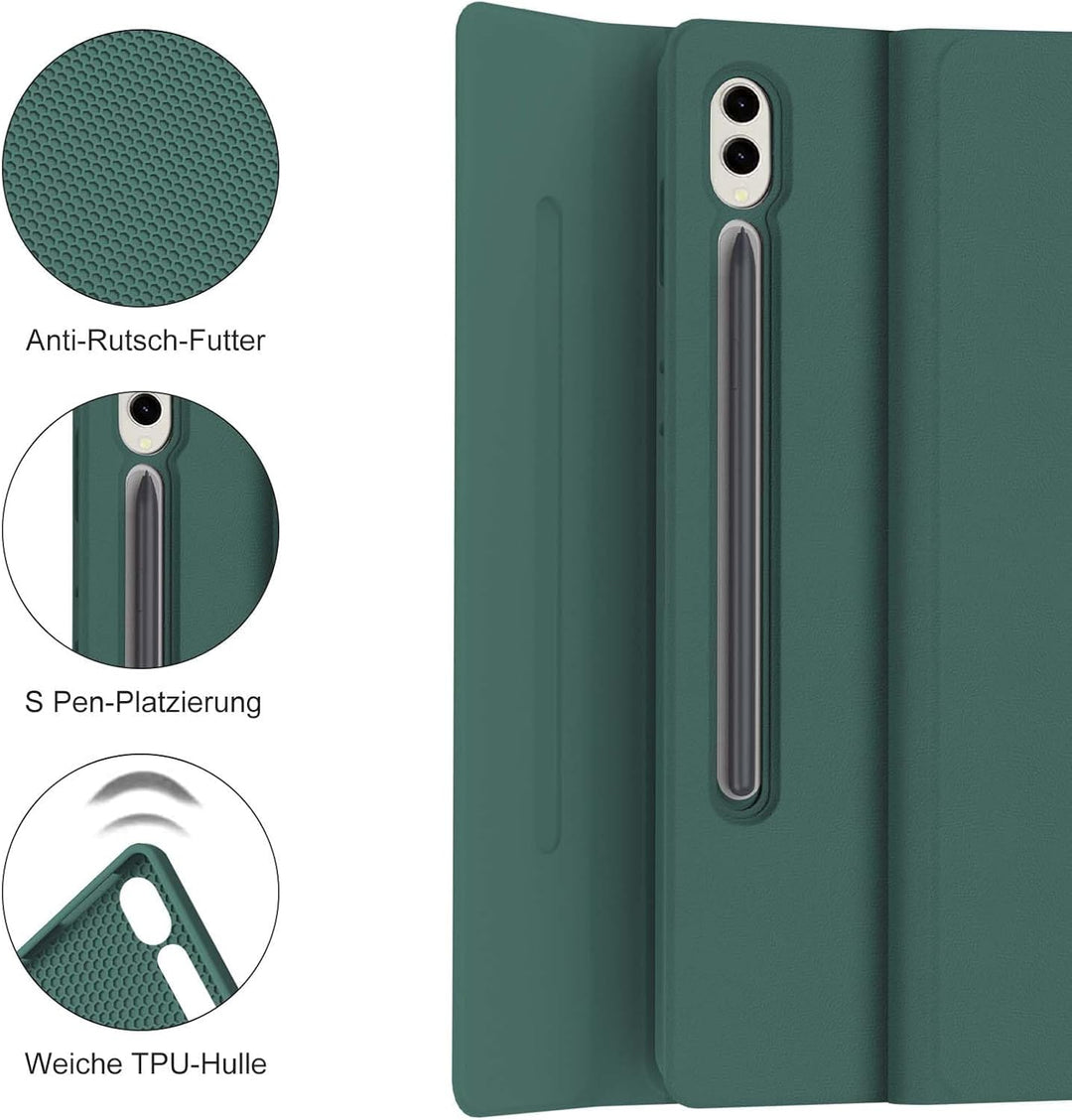 IVEOPPE Tastatur für Samsung Galaxy Tab S10 Ultra 2024, Hülle mit Tastatur Galaxy Tab S10/S9 Ultra,