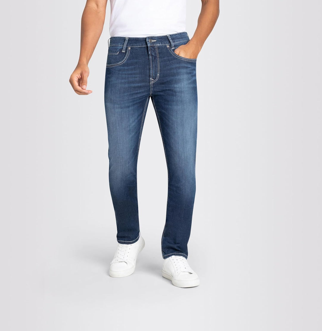 MAC Jeans Herren Jeans Hose Arne Pipe Stretchdenim Blue Used 30W / 32L Tiefes Blau, 30W / 32L Tiefes