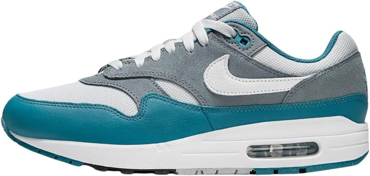 Nike Herren Air Max 1 Sneaker 41 EU Photon Dust White Cool Grey Noise Aqua, 41 EU Photon Dust White