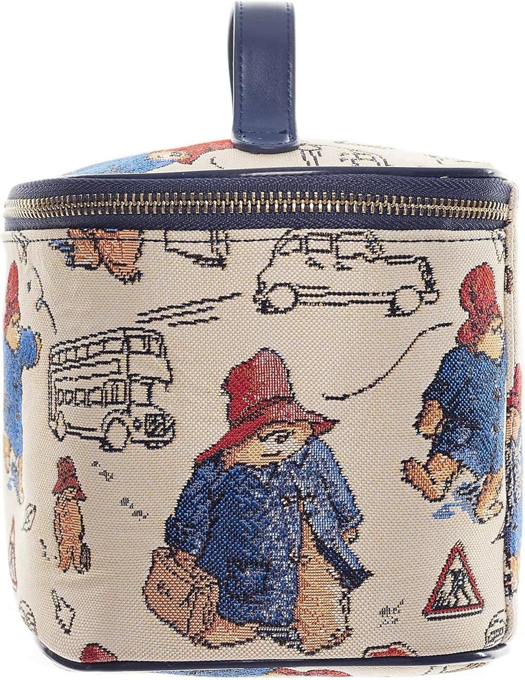 Signare Klassische Paddington Bear gewebte Tapisserie-Kosmetiktasche für Reisen, Toilettenartikel, M