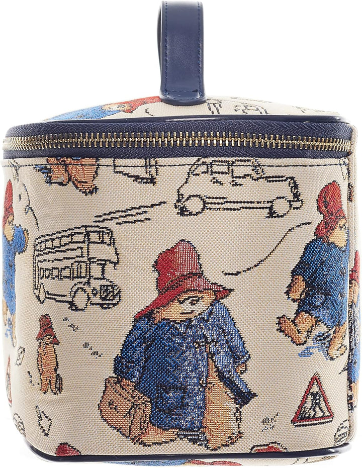 Signare Klassische Paddington Bear gewebte Tapisserie-Kosmetiktasche für Reisen, Toilettenartikel, M